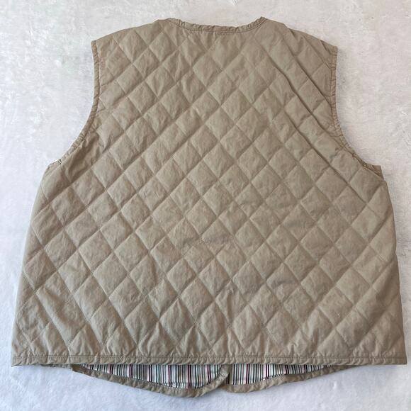 Marsh Landing Vintage Vest Women’ size PM Khaki Quilted Utility Canvas - Picture 2 of 6